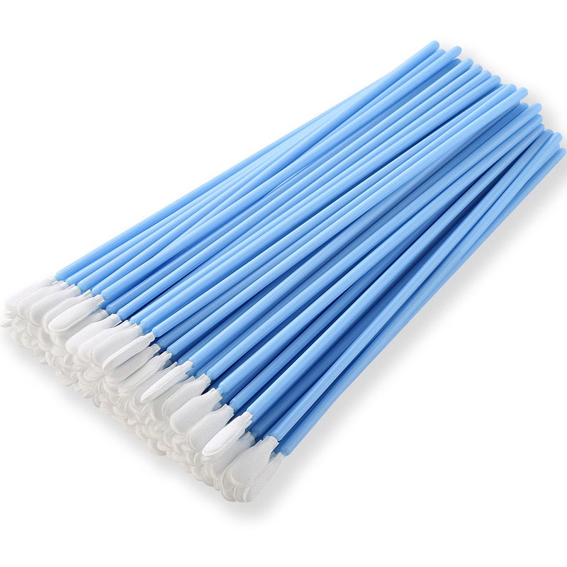 AAwipes Long Swabs Lint Free Cleaning Swabs with Long Handle (100pcs, 6.3"" Polyester, 6.8mm Head Blue) Multi-Purpose Swab Sticks with Microfiber Tips (A857B) - Image 1